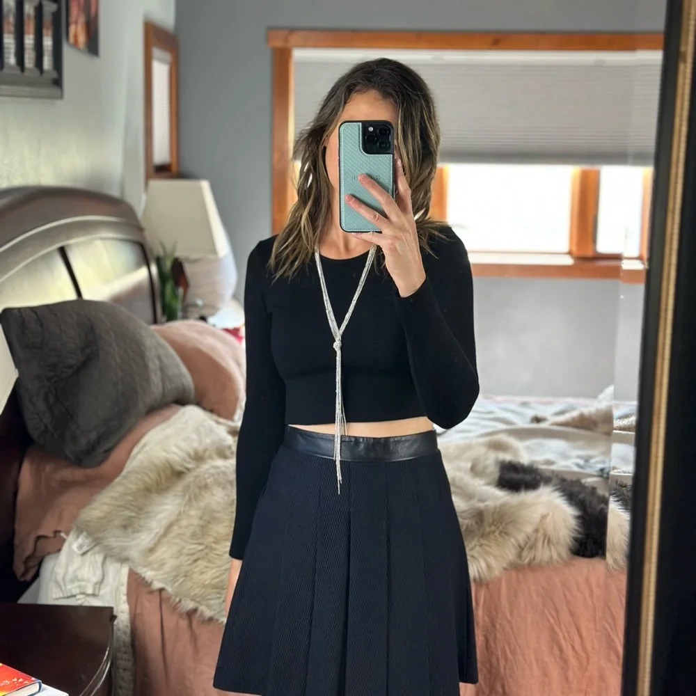 Long Silver Knotted Necklace